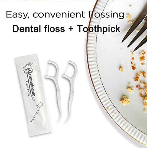 450 Count Unflavored Dental Floss Picks, Individually Wrapped, Travel Dental Flossers