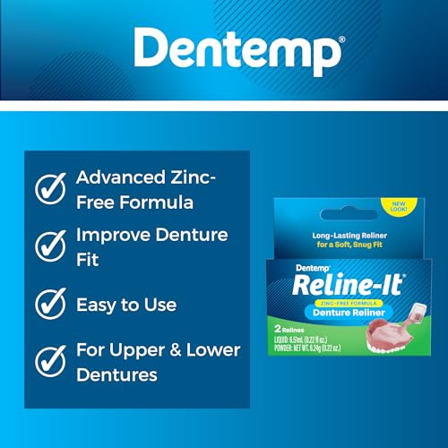Dentemp Repair-it Denture Repair Kit & Reline-it Denture Reliner - Denture Kit (Multi-Pack) - Refit and Tighten Dentures for Both Upper & Lower Denture - Repair Broken Dentures & Loose Teeth