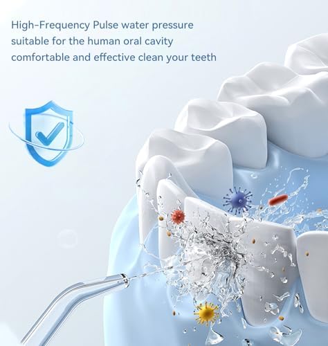 Portable Water Flosser for Teeth,Travel Water Flosser Picks,Mini Cordless Oral Irrigator Rechargeable Power Dental with Telescopic Water Tank, IPX7 Wateroproof for Brace & Sensitive Teeth Care,Pink