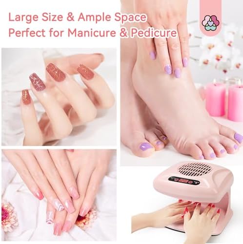 SAVILAND Professional Nail Dryer: 300W Quick Drying Nail Dryer for Regular Polish Acrylic Dip Powder Nail Dehydrator Primer Nail Polish Dryer Fan with Hot & Cold Air Must Have Nail Tech Supplies