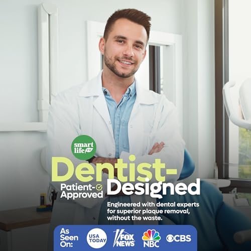 SmartLifeco Biodegradable* Dental Floss Picks - Thin Thread Tooth Flossers for Adults & Kids, Eco-Friendly Handle, Straw Wheat Toothpick Soft on Gum & Teeth, Compostable* Zero Waste Vegan, 200 Mint