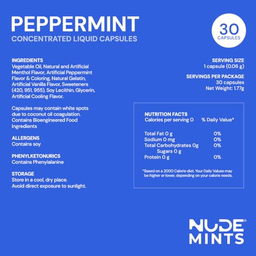 MINTS | Dual Action Liquid Capsules | Mouth Watering Mint - Lasts 3X Longer - 3X Stronger - Extreme Bad Breath Treatment For Adults - Sugar Free, 0 Calorie - Variety - 5 Pack - 150 Capsules