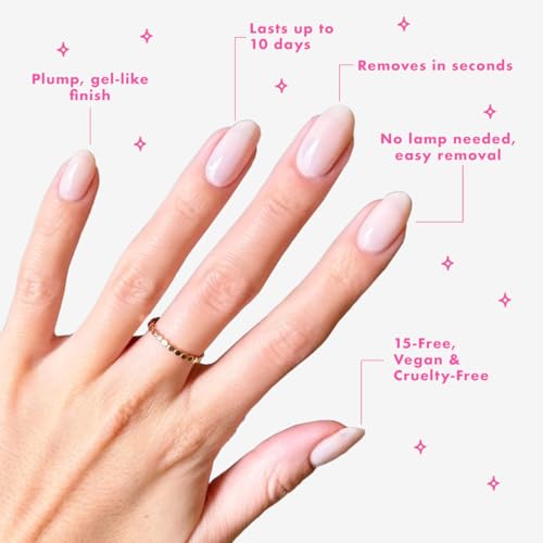 Olive & June Best Sellers Nail Polish Set | Includes 3 Long-Lasting Shades (Cockatoo, Pink Sands, Hibiscus) + Super Glossy Top Coat | Vegan, Cruelty-Free | Salon-Quality Results at Home
