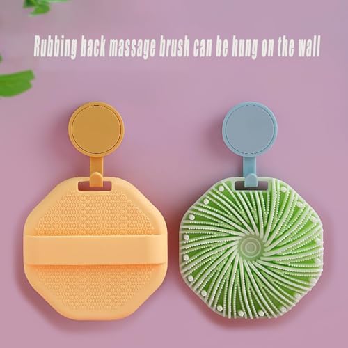 Scrubbies The Sud Bud, Silicone Body Scrubber, Scrubber for Body, Silicone Body Brush for Showering, Scrubber for Body, Bath, Shampoo and Massage 3 in 1, for All Skin Types (Blue+Pink)