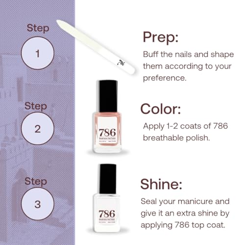 786 Cosmetics Breathable Vegan Cruelty-Free, Healthy, Halal , Fast-Drying Nail Polish (Abu Dhabi)