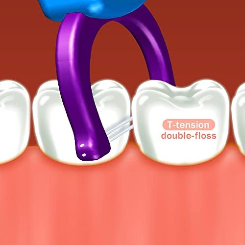 T.Smile Evolutionary Clean Dental Flossers, Kit of Refills Plus Long Handle (3 Handles + 100 Refills)