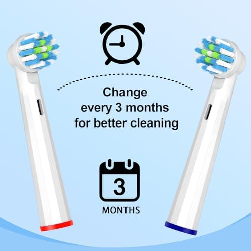 8 Pcs Replacement Heads Compatible with Braun Oral B Pro 1000/7000/9600/5000/8000, Intelligent Cleaning Brush Heads Refills for Genius X and Smart 1500 Electric Toothbrush (White)