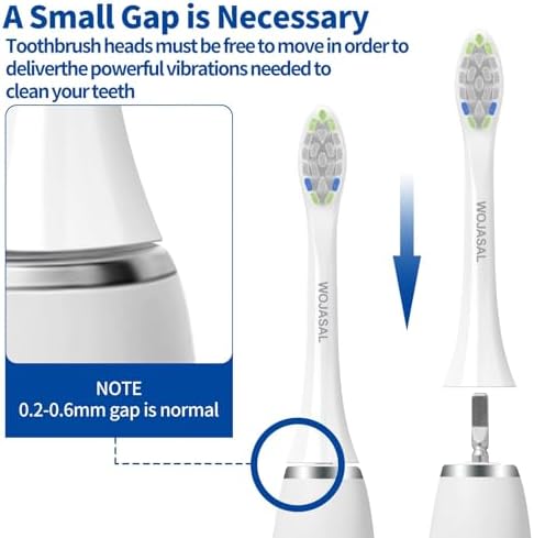 Replacement Toothbrush Brush Heads Compatible with Philips Sonicare Electric Toothbrushes for Snap-On System, Pack of 10, White