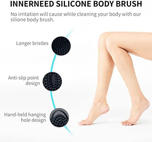 Silicone Body Wash Scrubber/Loofah, Exfoliating Body Scrub Brush for Use in Shower, Mens Women, Gifts for Dad