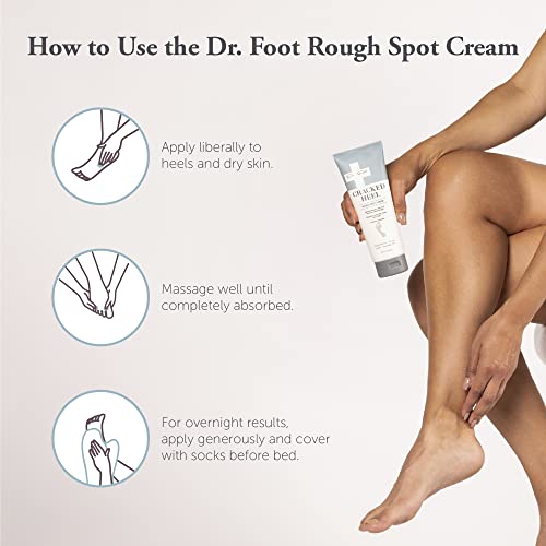 Dr. Foot Cracked Heel Repair Cream 8 Fl Oz - Moisturizing Lotion with Shea Butter & Lactic Acid, Softens Calluses & Dry Skin on Feet