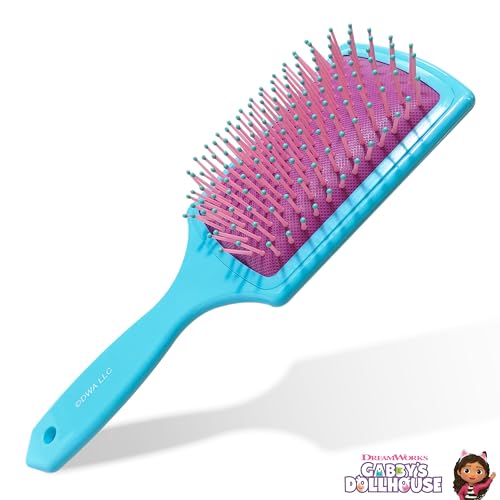 LUV HER Kids Hair Brush & Spa Headband Set for Girls - with Gabby's Dollhouse characther Cakey - Fun Grooming Kit for Detangling, Styling & Skincare - Soft & Stretchy One Size, Ages 3+