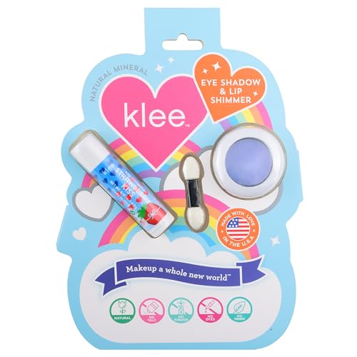 LunaStar Klee Eye Shadow and Lip Shimmer Makeup Kit. Gentle and Non-Toxic. Kid-Friendly. Made in USA. (Periwinkle Kiss)
