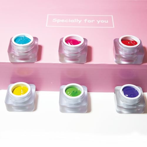 9 Color Pat Painting Gel Nail Polish Set - Ombre Aura Nail Art Gel Paint for Salon Manicure with Sponges