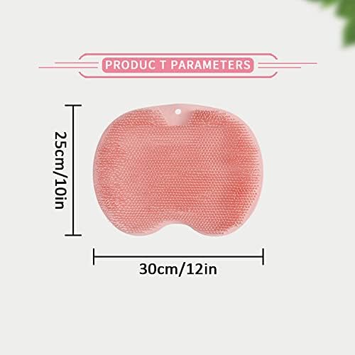 Shower Foot Back Scrubber Massage Pad, 2025 New Shower Foot Scrubber Mat Foot Back Cleaning Pad, Upgrade Shower Foot Scrubber Mat with Non-Slip Suction Cups Back Exfoliating Bath Wash Pad (Blue)