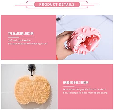 Shower Foot Back Scrubber Massage Pad, 2025 New Shower Foot Scrubber Mat Foot Back Cleaning Pad, Upgrade Shower Foot Scrubber Mat with Non-Slip Suction Cups Back Exfoliating Bath Wash Pad (Blue)