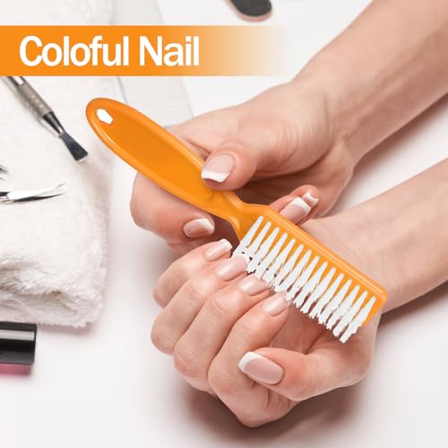Mifoci 120 Pcs Handle Grip Nail Brush for Cleaning Fingernails Cleaner Scrub Brush Bulk Hand Cleaning Brushes Soft Stiff Bristles Pedicure Manicure Tools for Nail and Toe(Cute Color)