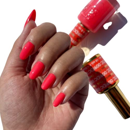 DND DC Gel Polish Set, Pink Collection, UV/LED Gel Polish and Air Dry Nail Lacquer, Matching Chip-Free Polish Duo, 009 Carnation Pink, 0.5 Fl Oz