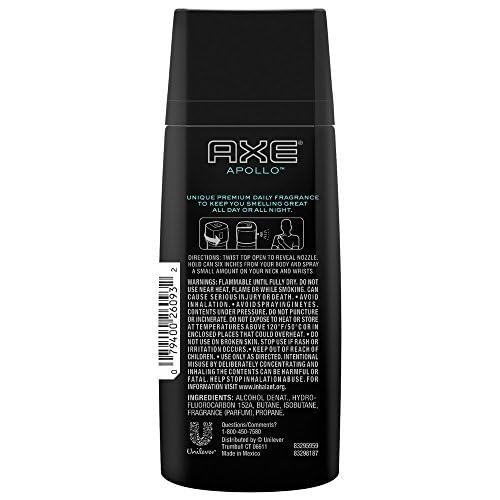 AXE Body Spray for Men Apollo 4 oz (Pack of 2)