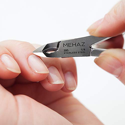 Mehaz Quick Trim Cuticle Nipper, 1/4" Jaw, Stainless Steel with Double Spring Lap Joint