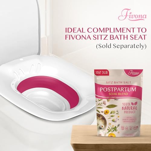 FIVONA Postpartum Soak Blend 48oz - Sitz Bath Salt Natural Soaking Blend - Epsom Salt with Pure Essentials Oils for Soothing Postpartum Recovery, Large Value Pack, Perineal Care