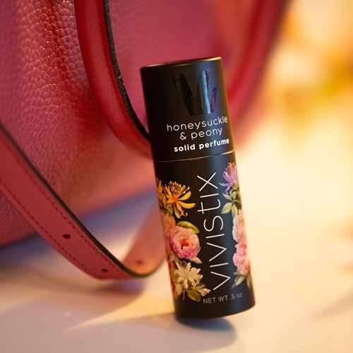 Solid Perfume Stick | Honeysuckle + Peony scent | Portable, clean, fresh, sweet, floral, travel perfume | Made in the USA | No parabens, phthalates, or preservatives