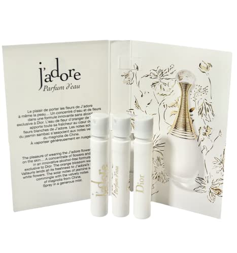 Dior J'adore Parfum D'Eau Women Sample Spray Perfume Set of 3