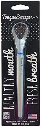 Model P Medical Grade, Dishwasher Safe, Stainless Steel Tongue Cleaner, Reduce Bad Breath and Improve Taste, Preferred by Leading Dental Schools for Oral Hygiene, (1 Count)