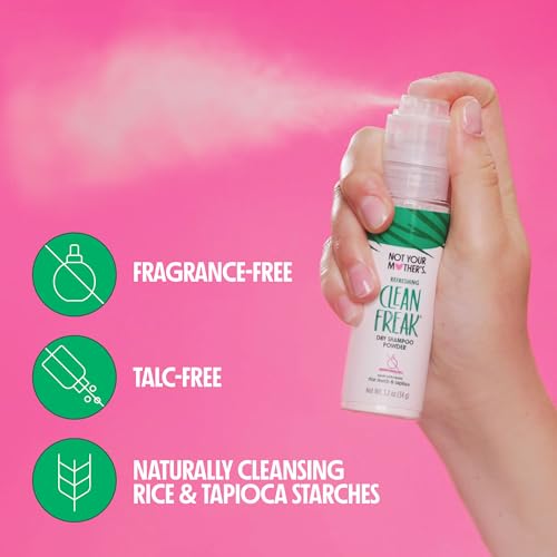 Not Your Mother's Clean Freak Unscented Dry Shampoo Powder (2-Pack) - 1 oz - Dry Shampoo Absorbs Excess Hair Oil - Essentials for All Hair Types