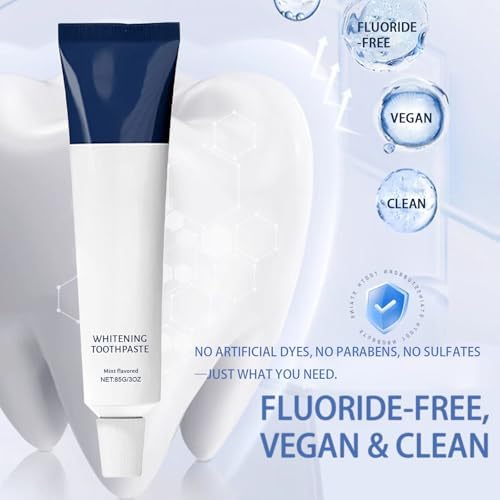 Fluoride-Free Formula with Hydroxyapatite Coconut Oil & Xylitol for Enamel Repair and Gentle Nano Hydroxyapatite Whitening Toothpaste