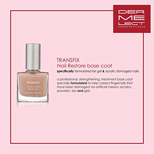 Dermelect Natural Nail Repair Kit for Nails - Anti Aging Nailcare with Peptides Glycolic Acid Sunflower Seed Oil Strengthening & Protective Treatment for Gel Acrylic Damage, Weak Nails 2 pc set