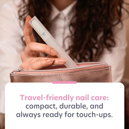 Bona Fide Beauty Czech Glass Nail File for Natural Nails (Guava Color), Fine Grit (180/240) Etched Crystal Fingernail File with Clear Case. Ideal Gift for Bridesmaids.