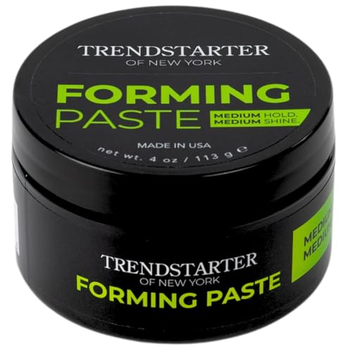 TRENDSTARTER - FORMING PASTE (4oz) - Medium Hold - Medium Shine - Lightweight Water-Based Hair Cream - Premium All-Day Hold Hair Styling Product - Flake-Free Hair Paste for All Hair Types