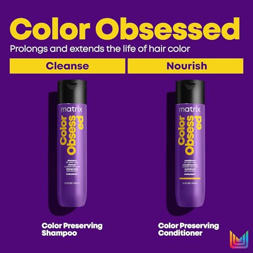 Matrix Color Obsessed Antioxidant Shampoo For Color Treated Hair - Enhances Hair Color, Protects Color Vibrancy and Prevents Fading, Cruelty Free & Vegan