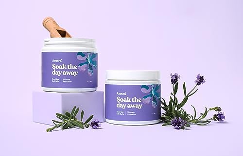 ASUTRA Dead Sea Bath Salts (Ultimate Relaxation), 16 oz - Soak in Rich & Vital Healing Minerals - Relax & Calm Your Mood with Lavender, Cedarwood, & Marjoram Essential Oils