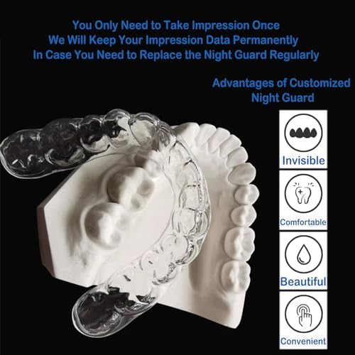 Custom Night Guard, Durable Mouth Guard Teeth Guard Ultra Thin Brace Dental Day Guard Clear Teeth Retainer - One Pack Upper Guard