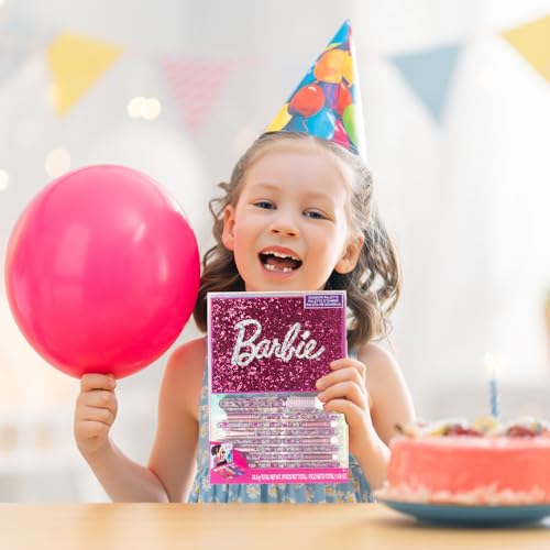 Barbie 35-Well Shadow Palette, Shimmery and Opaque Colors, Pigmented Blendable, 8 Application Brushes Ages 8+, Perfect for Parties, Sleepovers & Makeovers, By Townley Girl