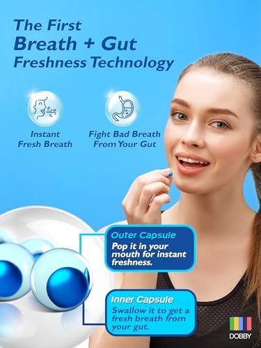 PaperMints CoolCaps - Instant Fresh Breath Mints Sugar-Free 4 Pack - 160 capsules. Chronic Bad Breath Treatment for Adults, Peppermint Fresh Breath Freshener Pearls Halitosis Treatment Dry Mouth