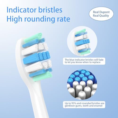 Replacement Toothbrush Heads for Philips Sonicare Replacement Heads, Electric Replacement Brush Head Compatible with Phillips Sonicare Electric Toothbrushes, 12 Pack