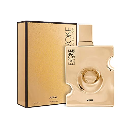 Ajmal Evoke Gold Edition Eau De Parfum 3.0 Oz / 90 ML For Men - Long Lasting Fresh Spicy Fragrance Made in Dubai