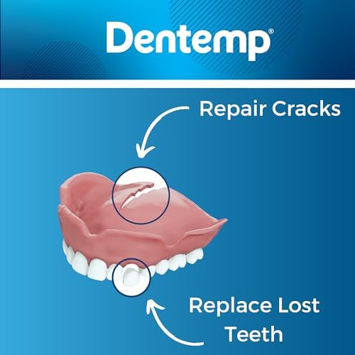 Dentemp Repair Kit - Repair-It Advanced Formula Denture Repair Kit (Pack of 3) - Denture Repair Kit Repairs Broken Dentures - Denture Repair to Mend Cracks & Replace Loose Teeth