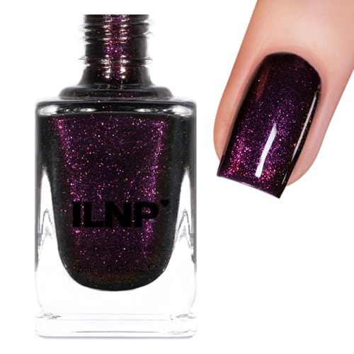 ILNP Bewitched - Blackened Eggplant Shimmer Nail Polish - Vegan, Cruelty Free, Non Toxic