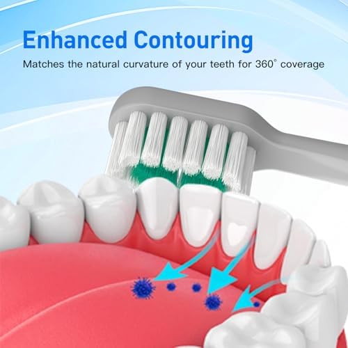 Replacement Brush Heads Compatible with AquaSonic icon Electric Toothbrush, 10 Pack, Stone