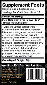 TUI KAVA PREMIUM WELLNESS KAVA -TRADITIONAL Fijian Noble Pounded Medium Grind 250g (8.8oz) - TRIAL SIZE | Very Heady Daytime Kava | All Natural Relaxation | Increase Focus | Mood/Sleep Support | Stress Relief | STRAINER BAG REQUIRED.