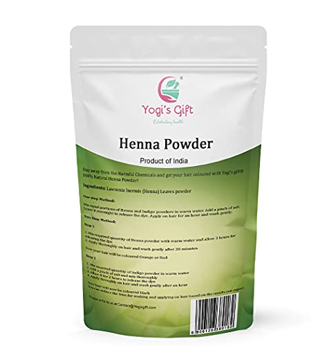 Triple Sifted Henna Powder For Hair | 2 Pound Bulk Pack | 100% Pure Henna Powder | Zero Chemicals, Best results | By Yogi's Gift®