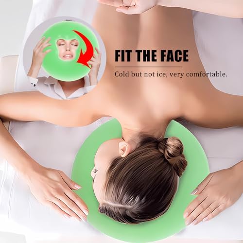 Silicone Face Massage Pillow,SPA Beauty Face Relax Headrest,Salon Skin Care Soft Overlay Travel Head Support,Green