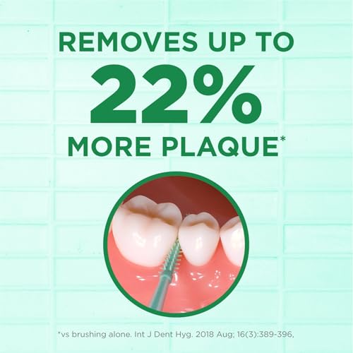 GUM Soft-Picks Comfort Flex, Mint, Easy to Use Dental Picks for Teeth Cleaning Health, Disposable Interdental Brushes with Convenient Carry Case, Dentist Recommended, 80 Count (Pack of 4)