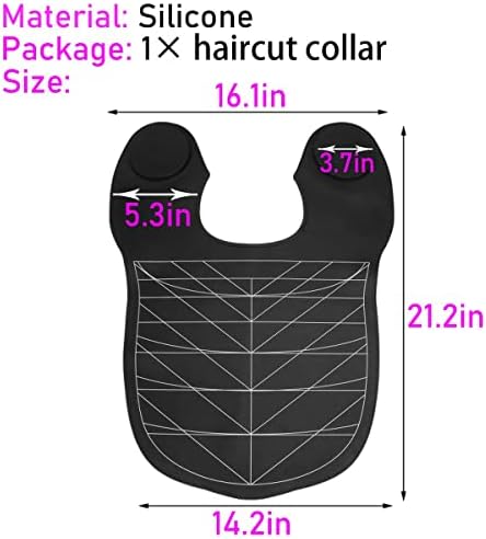 Hair Cutting Guide Collar Silicone Waterproof Cutting Cape for Hair Stylist Hair Cutting Mat for Shoulders Hair Cut Mat with Guidelines Weighted Neck Wrap for Salon Home Large