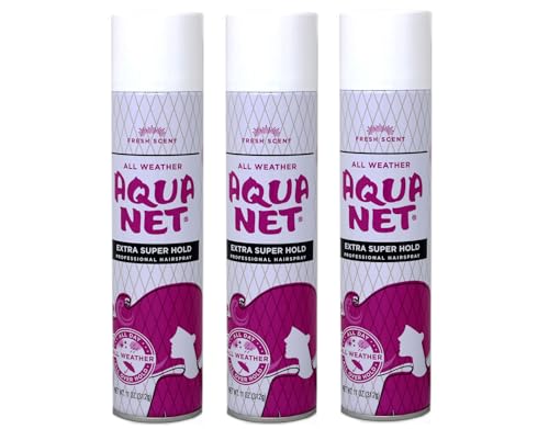 Aqua Net Professional Hair Spray Extra Super Hold Fresh Scent 11 OZ - Buy Packs and SAVE (Pack of 3)
