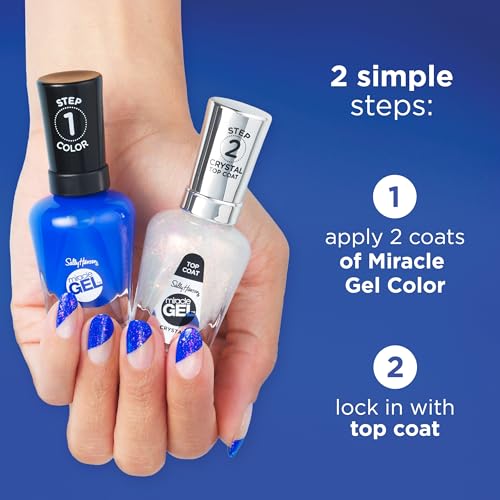 Sally Hansen Miracle Gel, Super Shiny Shield, Quick Dry, Long Lasting, Sheer, Shiny Topcoat Nail Polish
