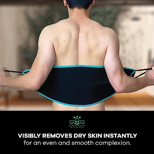 Dermasuri Deep Exfoliating Back Scrubber -Bath & Shower Back Scrub - Body Exfoliator Scraper Tool - Deep Exfoliation Body Cleaner for Shower, 27" Long, 8" Wide